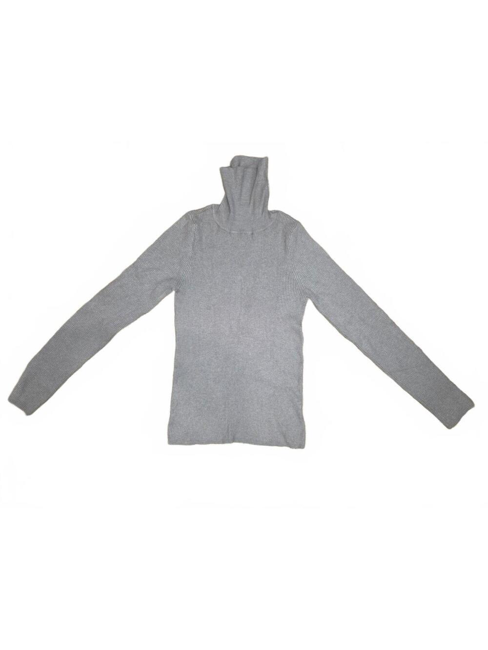 Express Gray Ribbed Turtleneck Pullover Sweater Size M